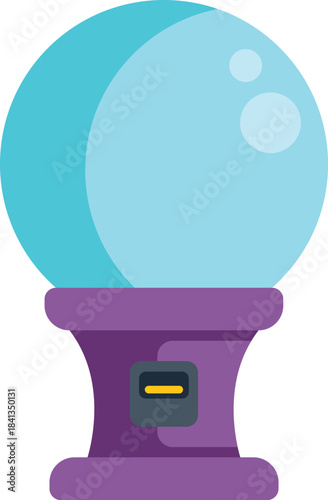 Classic arcade gumball vending machine dispensing colorful candy