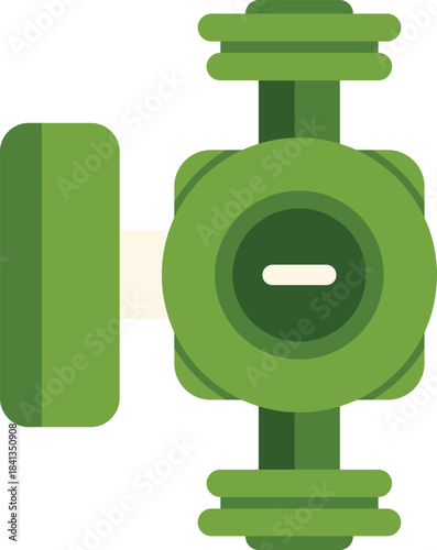 Simple vector illustration of a water meter symbolizing water consumption measurement and monitoring