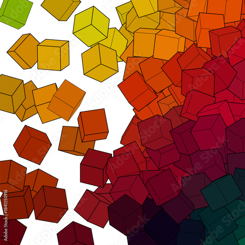 Color background from cubes. Vector illustration for your graphic design. Vector illustration for your graphic design. eps 10