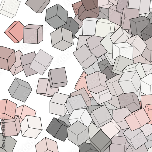 Colored background from cubes. Background template. eps 10