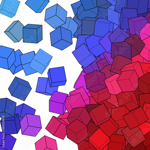 Geometric background. Presentation template. Vector background. polygonal style. Mosaic. cubes. eps 10