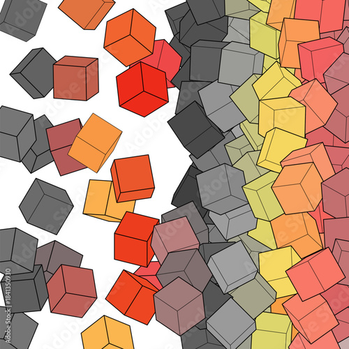 Color presentation template. Design element. Cubes. eps 10