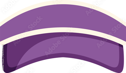 Purple sun visor is protecting from sunlight with empty space for a logo