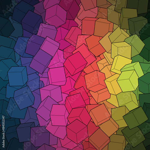 Geometric background. Presentation template. Vector background. polygonal style. Mosaic. cubes. eps 10