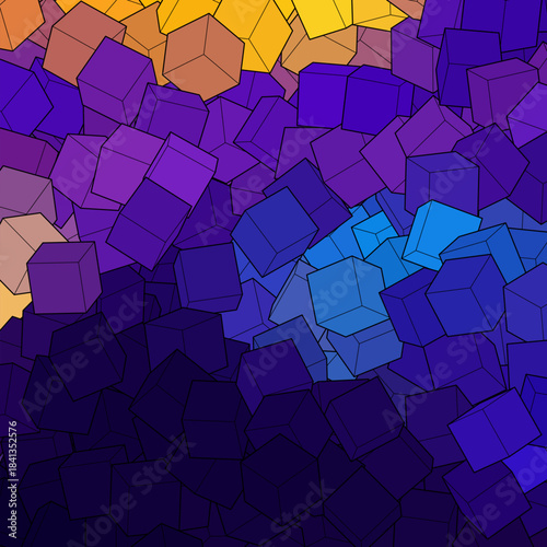 Abstract vector background. Sample. Color cubes. eps 10