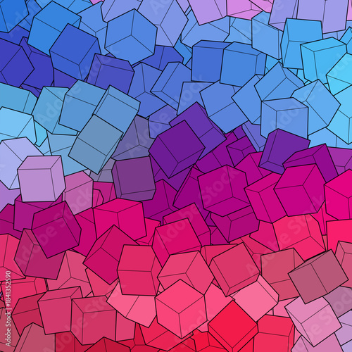 Color background from cubes. Vector illustration for your graphic design. Vector illustration for your graphic design. eps 10