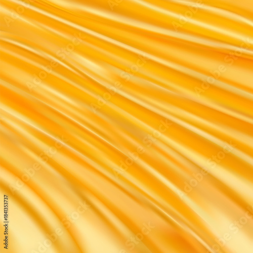 Yellow color wrinkled fabric. Modern design element. eps 10