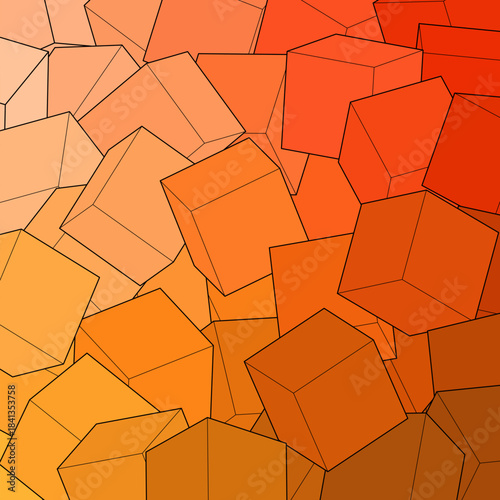 Abstract background from orange cubes. polygonal style. Geometric background. eps 10