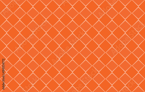 Orange Diamond Tile Pattern Background, Geometric Seamless Vector Design