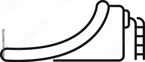 Inflatable water slide with ladder, perfect for summer fun and outdoor activities