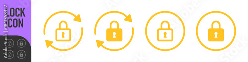 Refresh lock sync icon with circular arrows icon | for security, secure update, encryption, privacy settings, data synchronization, and password changes. Ideal for web and apps