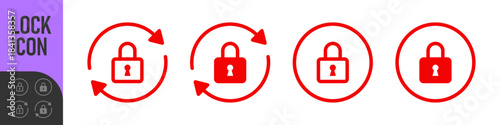 Refresh lock sync icon with circular arrows icon | for security, secure update, encryption, privacy settings, data synchronization, and password changes. Ideal for web and apps