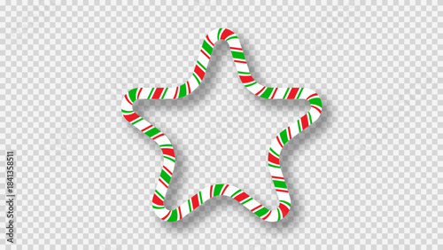 Christmas candy cane frame