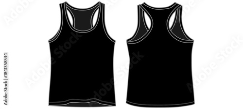 Tank Top Mockup Template Vector