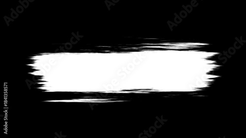 White brush stroke on a black background, various options. 4K
