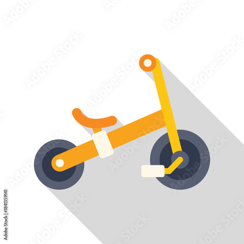 Yellow balance bike promoting active play and physical development in young children
