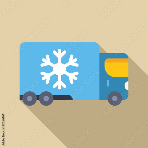 Refrigerated truck ensuring freshness and quality of temperature sensitive products during transportation