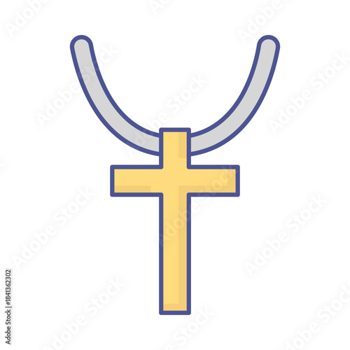 Cross Locket Vector icon which can easily modify or edit