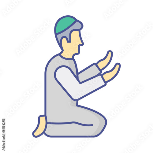 Prayer Vector icon which can easily modify or edit