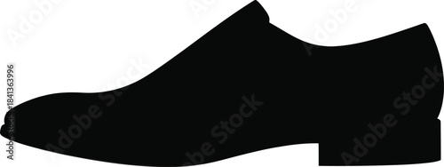 Formal Leather Shoe Silhouette Vector
