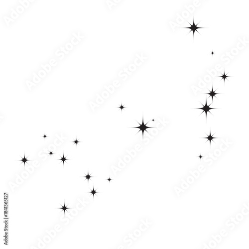 Shooting Star Fireworks Burst On White Background