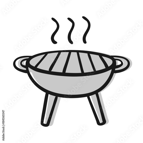 Hand-Drawn Barbecue Grill Icon