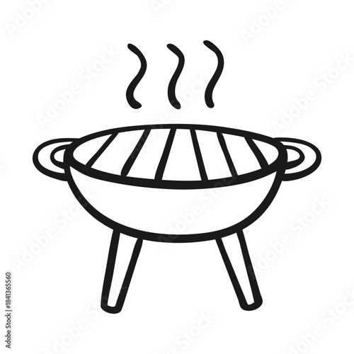 Hand-Drawn Barbecue Grill Icon