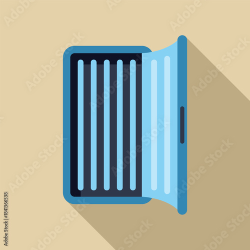 Portable fridge box opening, revealing a cool interior, perfect for camping and outdoor adventures