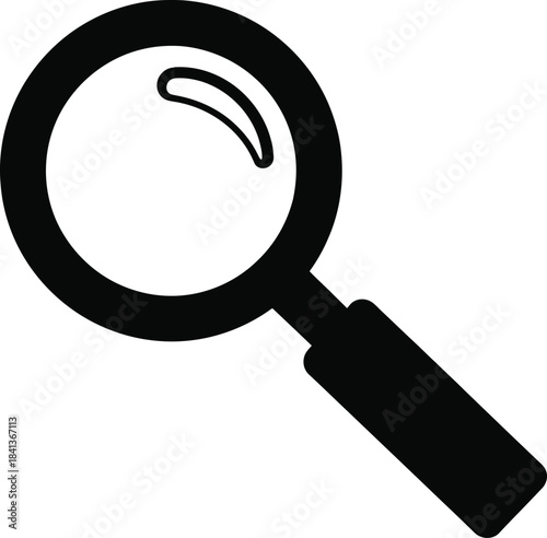 Magnifying Glass Search Icon Vector Illustration