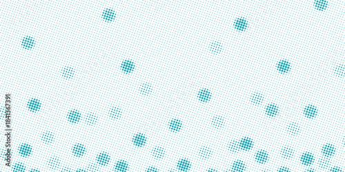 Transparent Vector Gradient Blue Color Halftone Background Staggered Dots Pattern modern dotted. vector illustration