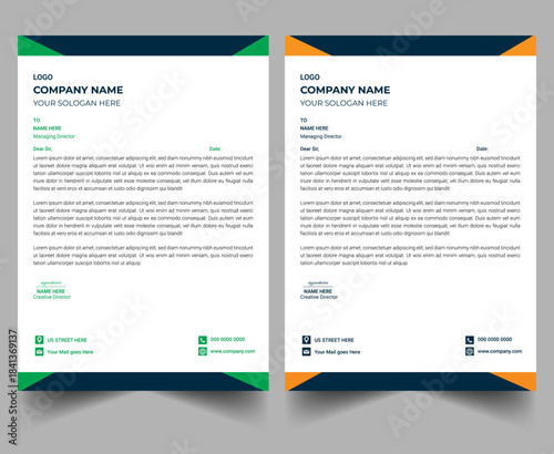 business corporate letterhead design template