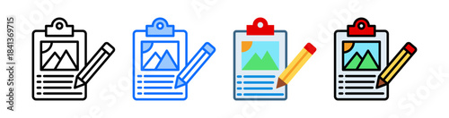 Content Plan Icon Collection Set Different Style