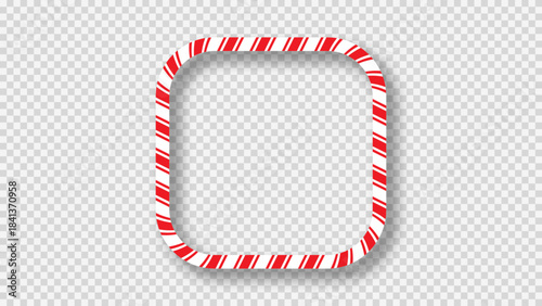 Christmas candy cane frame
