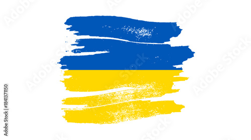 Ukrainian national flag in grunge style