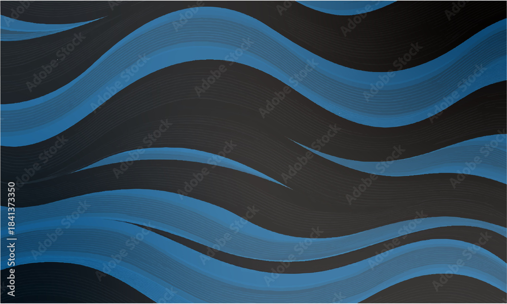 Fototapeta premium An abstract blue wave background featuring a flowing vector design with curved lines and a textured motion pattern for a modern business banner or artistic wallpaper backdrop