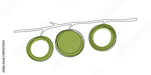 Continuous line drawing of awareness ribbon as a single black line art vector