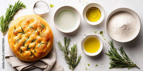 Wallpaper Mural A loaf of focaccia bread with ingredient Torontodigital.ca