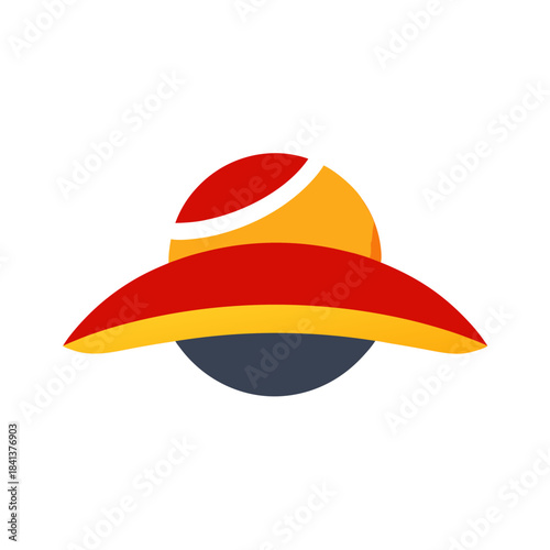 beach hat vector clip art for web and graphic design