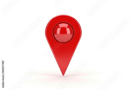 Free Download Shiny three dimensional red location marker icon isolated on white background - GFXLoad