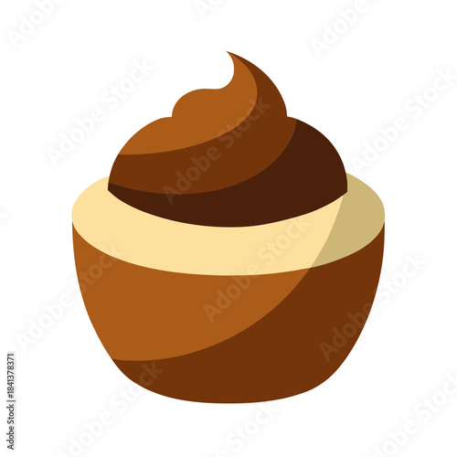 chocolate mousse vector clip art for web and graphic design