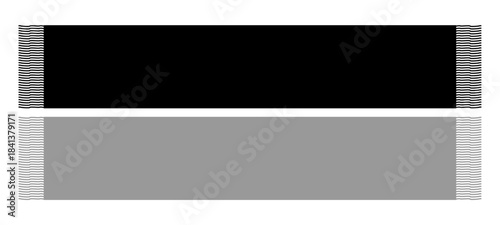 knitted Scarf Mockup Mockup Template Vector.