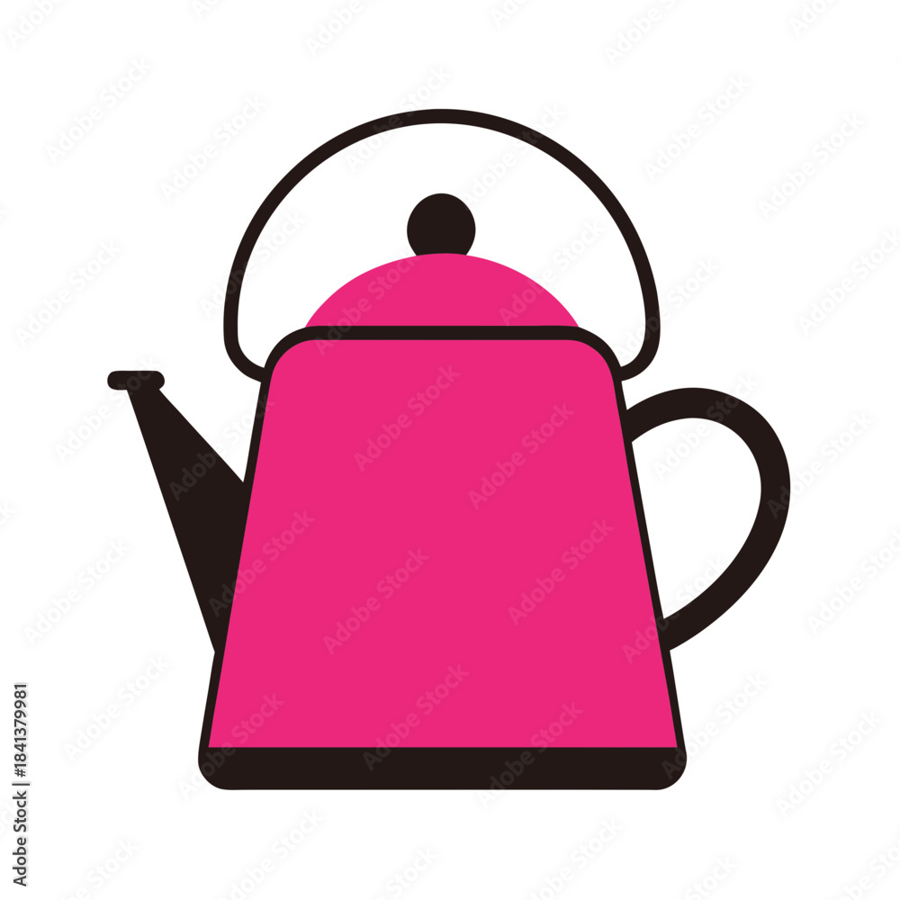 Fototapeta premium Vector Clip Art Kettle on White Background for Web and Graphic Design