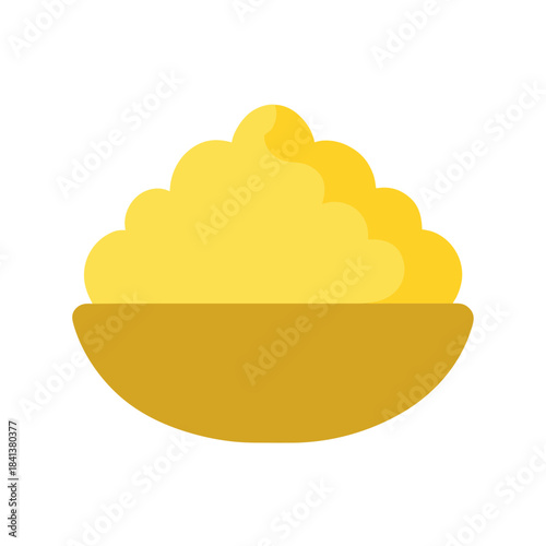 vector clip art mashed potatoes on white background for web and graphic design