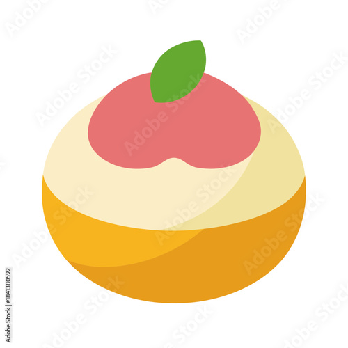 vector clip art mochi dessert on white background for web and graphic design