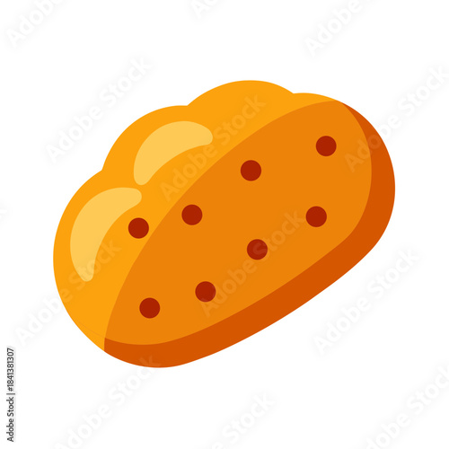 vector clip art raisin bread on white background for web and graphic design