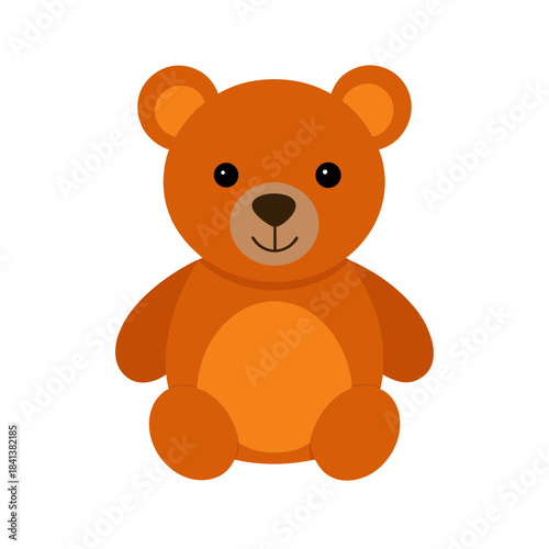 vector clip art teddy bear on white background for web and graphic design