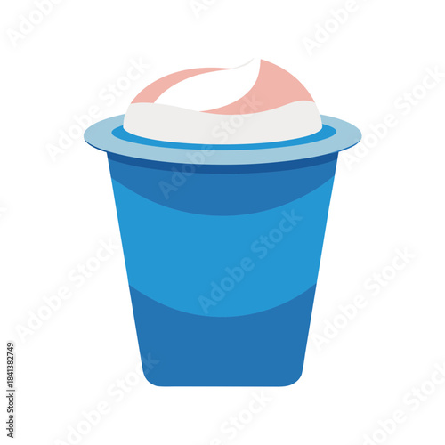 vector clip art yogurt cup on white background for web and graphic design