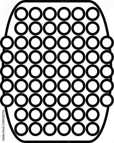 Black and white pop it fidget toy for playing and stress relief