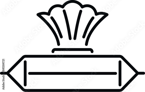 Wet wipes package dispensing tissues, representing hygiene, cleaning, and disposable products