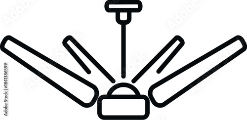 Ceiling fan representing ventilation, comfort, and cooling in a home or office
